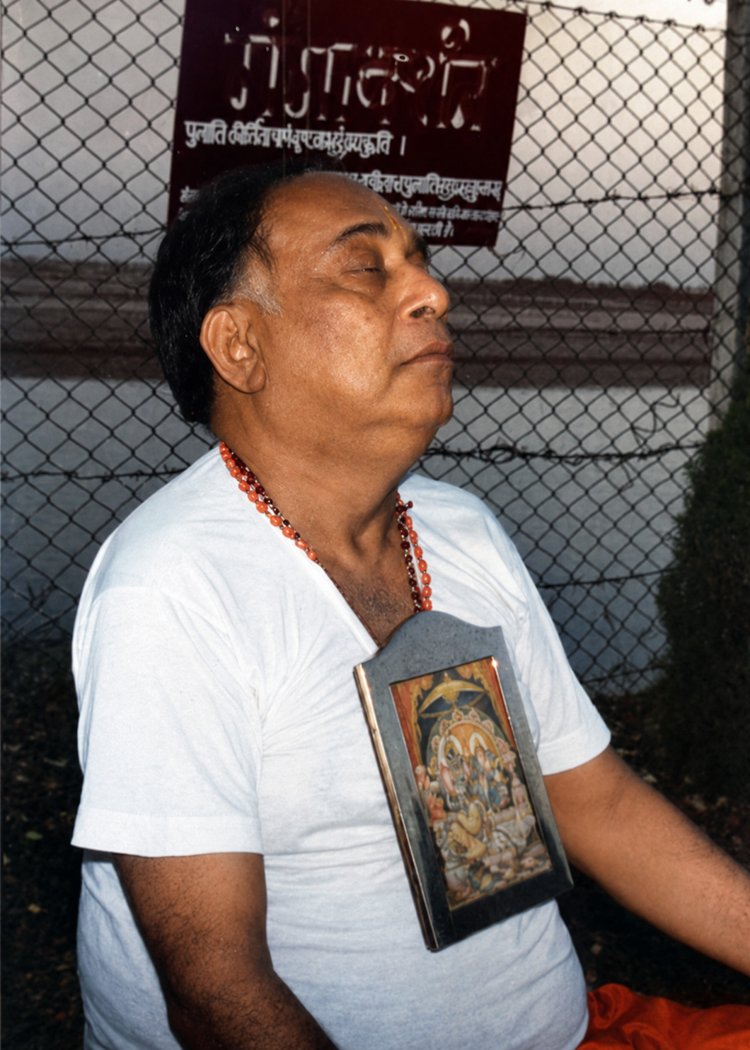 A contemplative moment in silent meditation